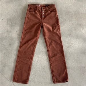 AG corduroy skinny high rise
